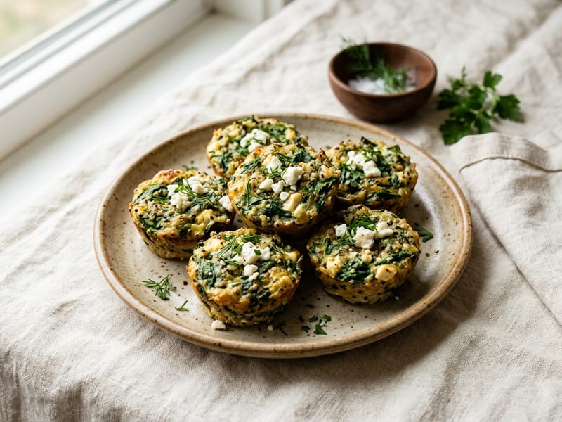 Savory Spinach and Feta Breakfast Bites