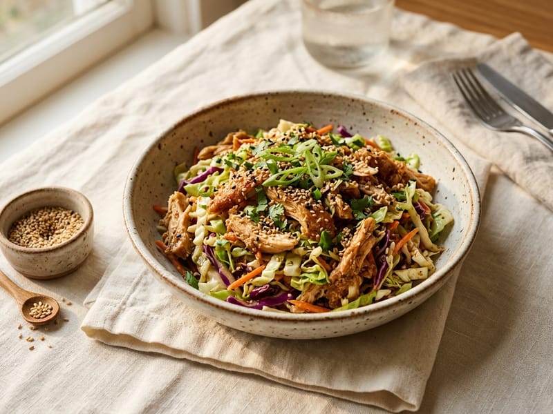Sesame Chicken Cabbage Bowls