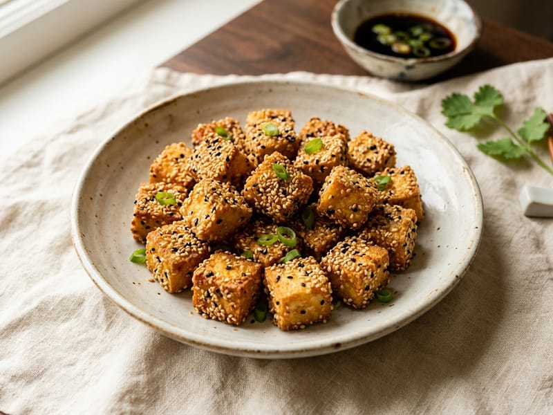 Sesame Crusted Tofu Bites
