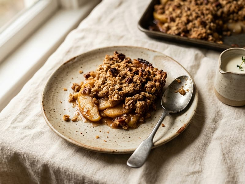 Sheet Pan Apple Crumble