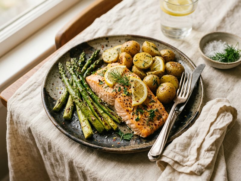 Sheet Pan Lemon Herb Salmon