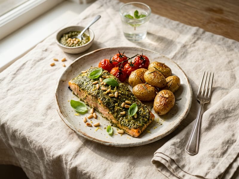Sheet-Pan Pesto Salmon