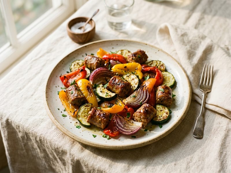 Sheet Pan Sausage and Vegetables