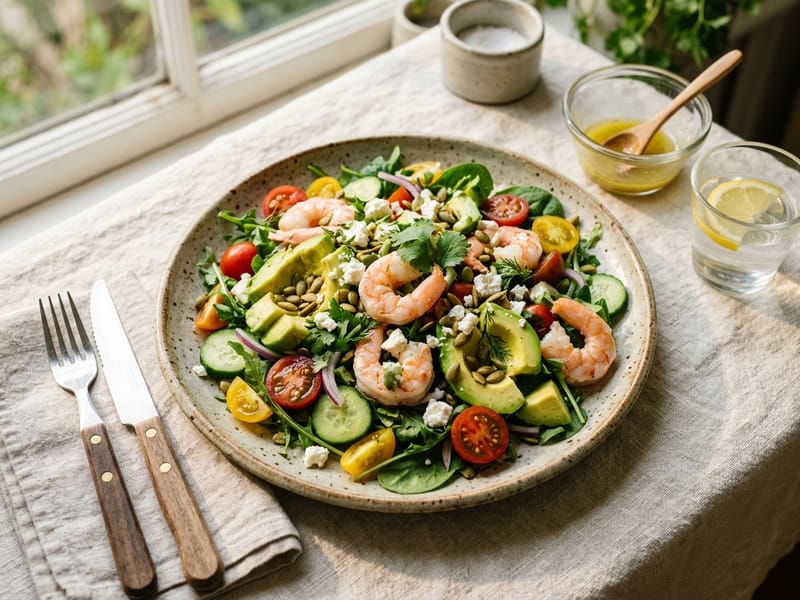 Shrimp and Avocado Power Salad