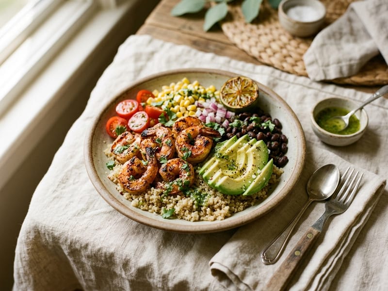 Shrimp and Quinoa Power Bowl