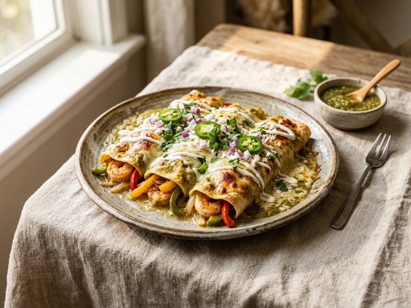 Creamy Shrimp Enchiladas