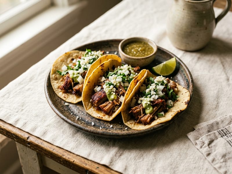 Slow Cooker Carnitas Tacos