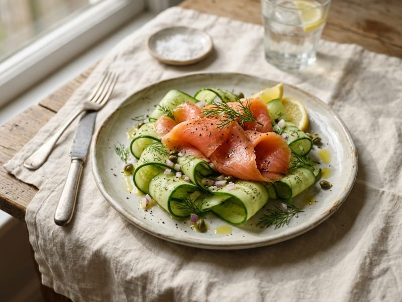 Smoked Salmon and Cucumber Salad