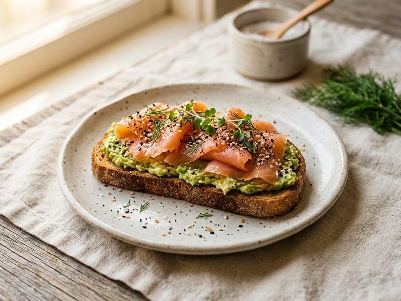 Smoked Salmon Everything Toast