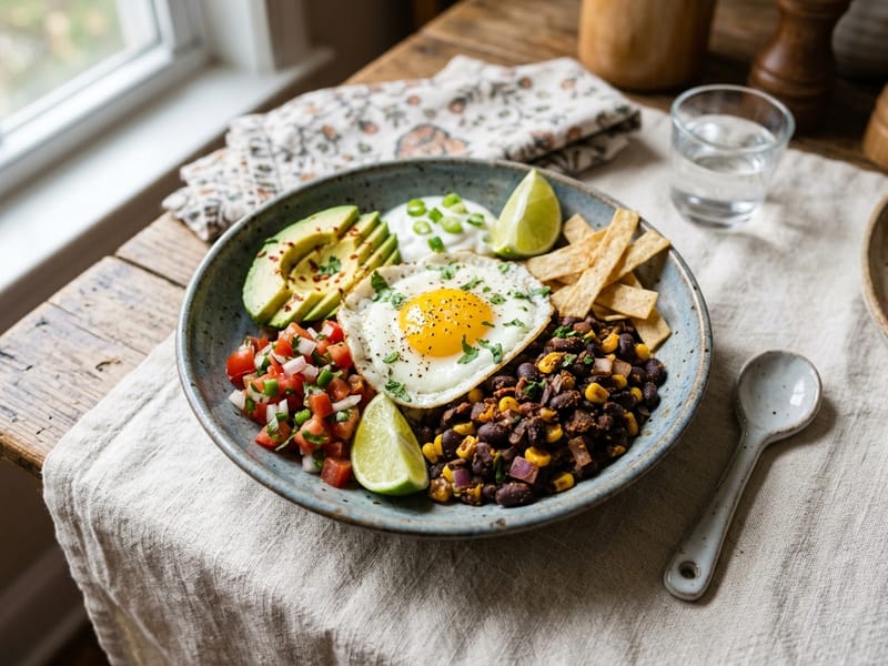 Southwest Black Bean And Egg Bowl