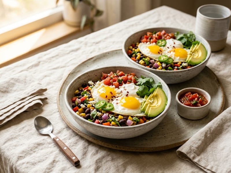 Southwest Black Bean Egg Bowls