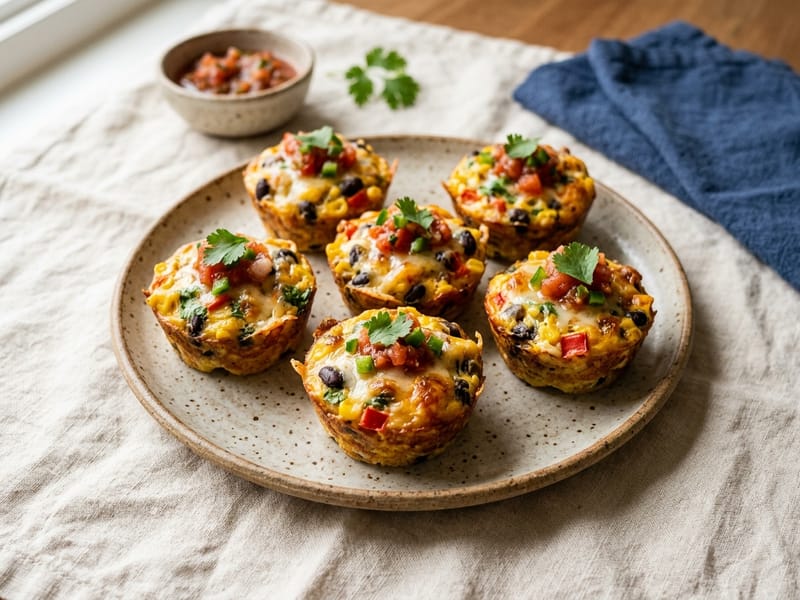 Southwest Black Bean Egg Cups
