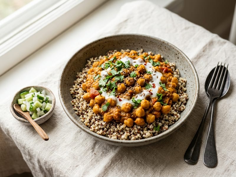 Spiced Chickpea and Tomato Bowl