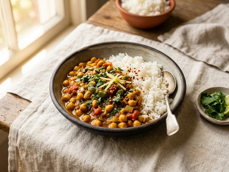 Spiced Chickpea And Tomato Curry