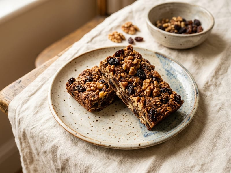 Spiced Walnut And Raisin Bars