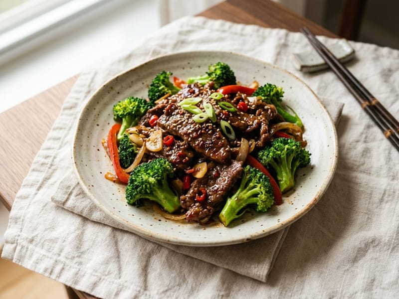 Spicy Beef and Broccoli Stir Fry