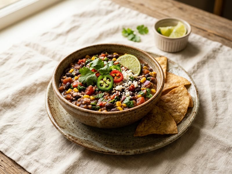 Spicy Black Bean Salsa Dip