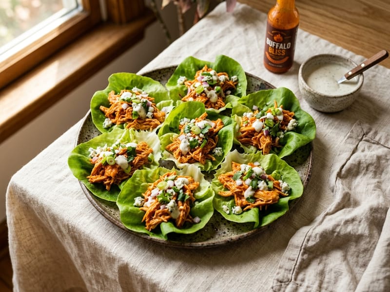 Spicy Buffalo Chicken Lettuce Wraps