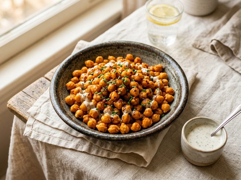Spicy Buffalo Chickpea Bites