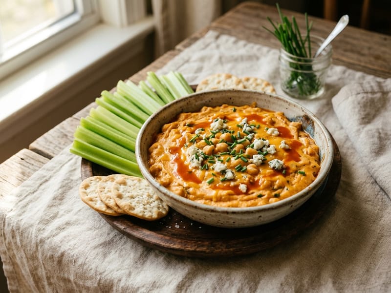 Spicy Buffalo Chickpea Dip