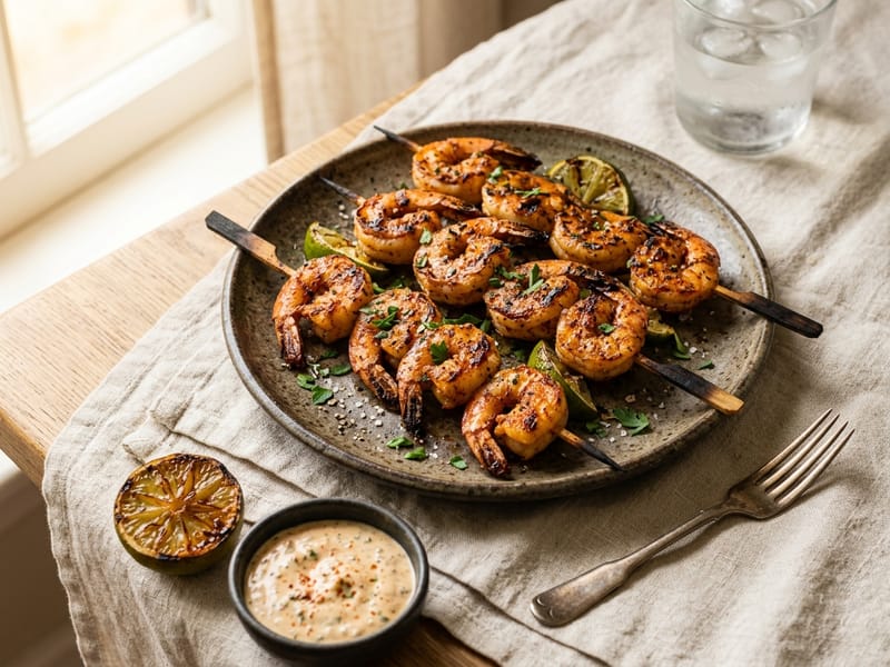 Spicy Cajun Shrimp Skewers