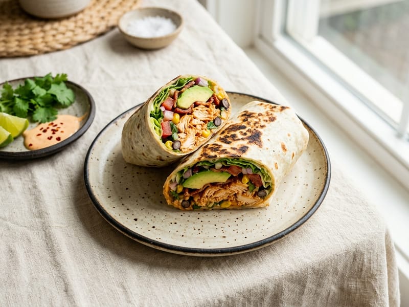 Spicy Chipotle Chicken And Avocado Wrap