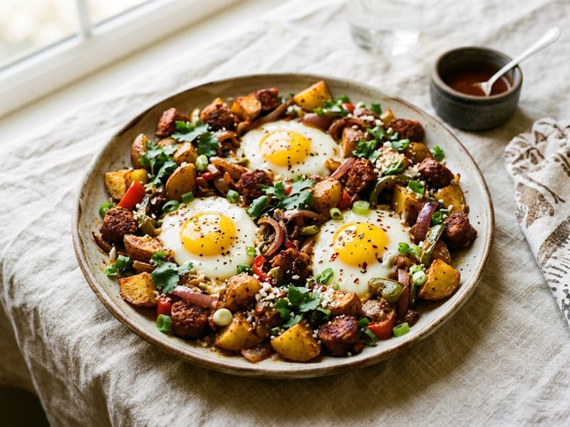 Spicy Chorizo and Potato Breakfast Skillet