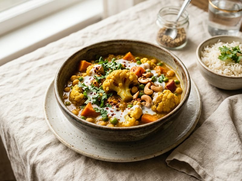 Spicy Coconut Cauliflower Curry