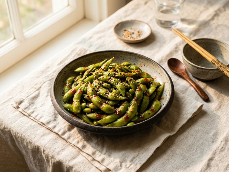 Spicy Edamame Bites