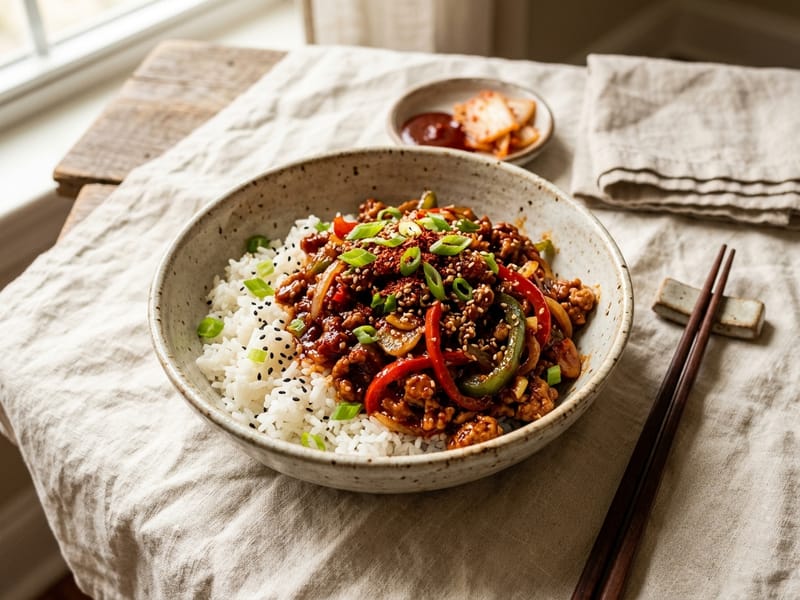 Spicy Gochujang Turkey Bowl