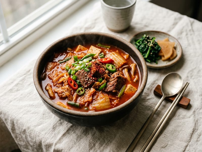 Spicy Kimchi Beef Stew
