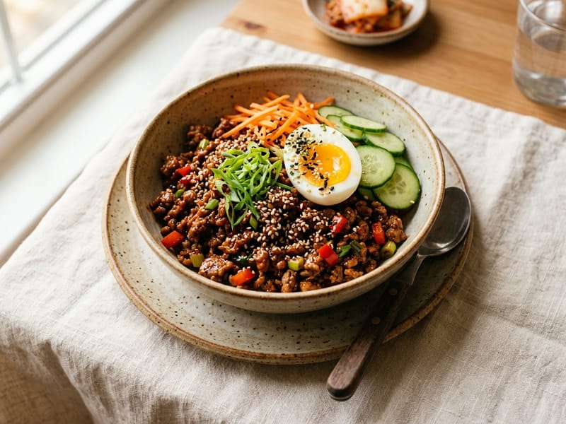 Spicy Korean Ground Turkey Bowl