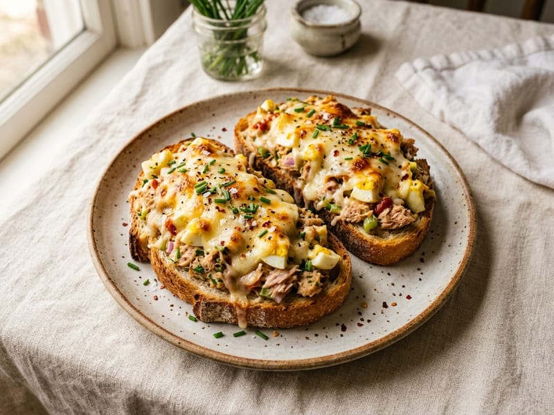 Spicy Tuna And Egg Melt