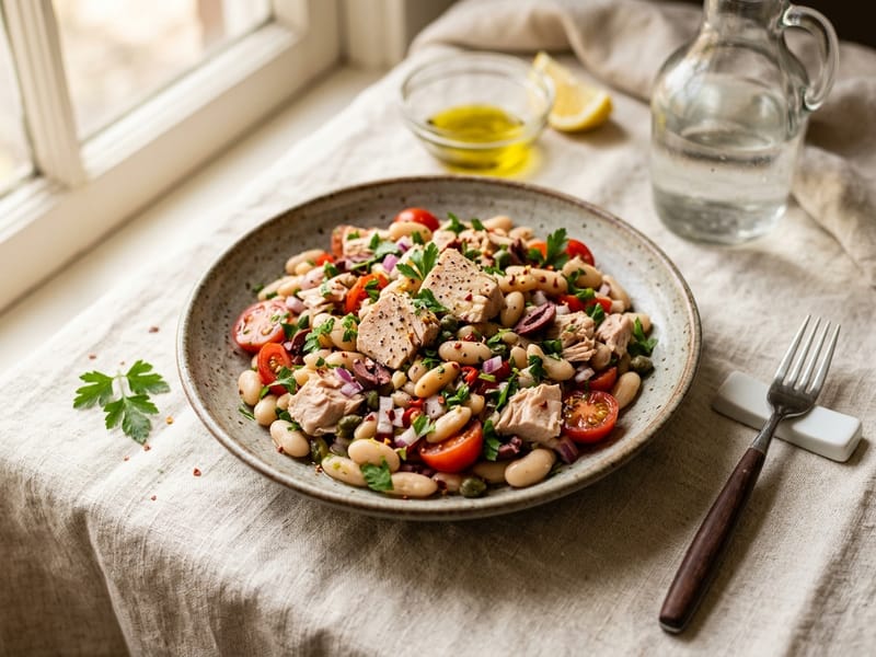 Spicy Tuna And White Bean Salad