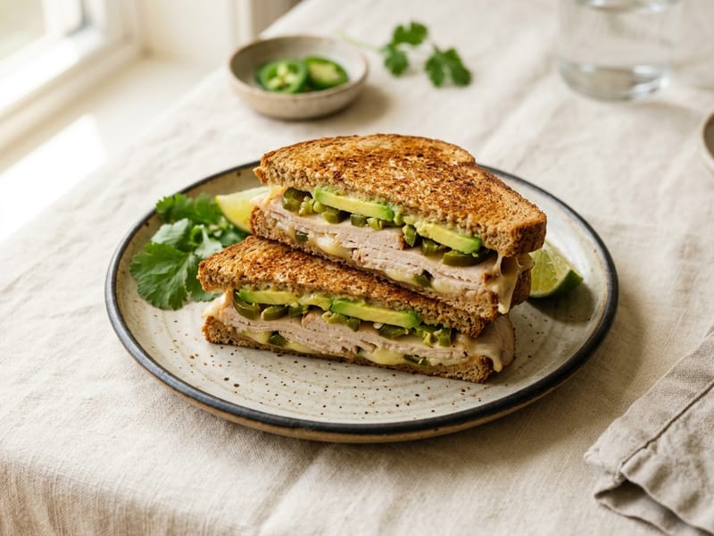 Spicy Turkey and Avocado Crunch Melt