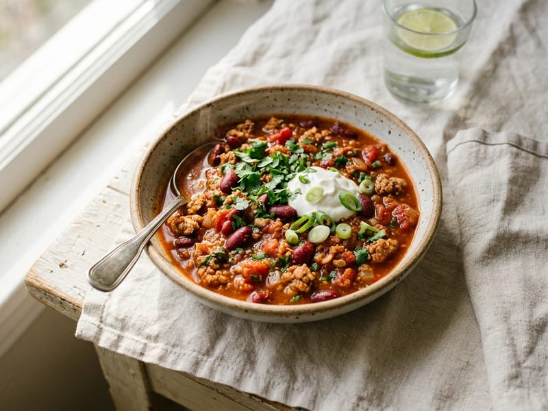 Spicy Turkey and Bean Chili