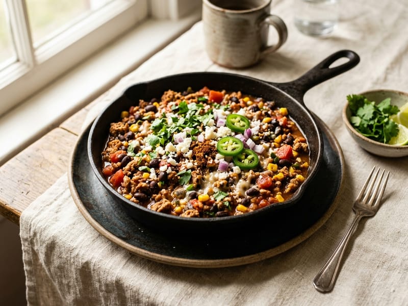 Spicy Turkey and Bean Skillet