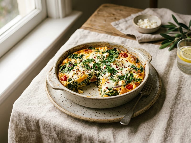 Spinach And Feta Breakfast Bake