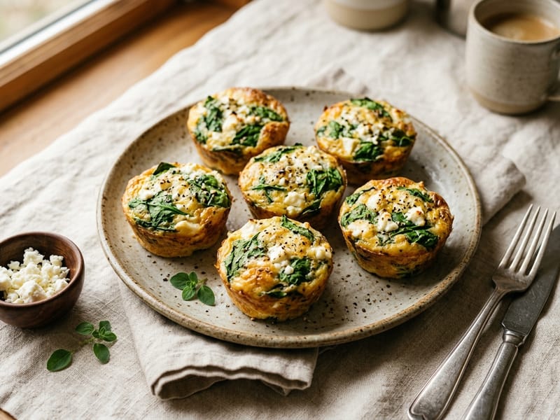 Spinach and Feta Egg Bites