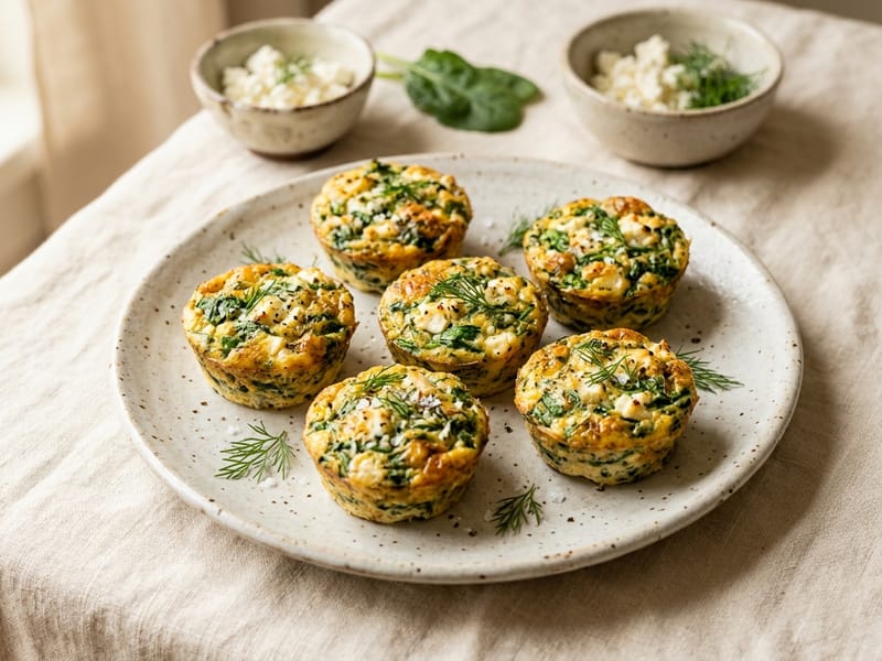 Spinach and Feta Protein Bites