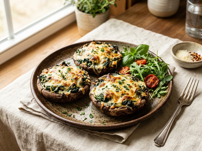 Cheesy Stuffed Portobellos