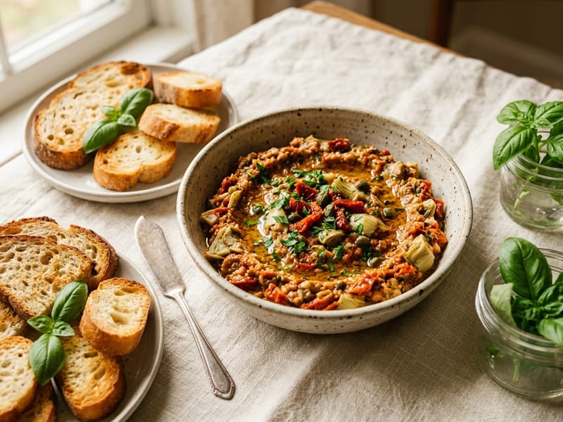 Sun Dried Tomato And Artichoke Spread