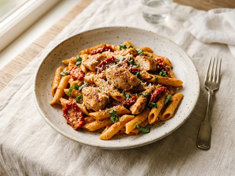 Sun-Dried Tomato and Chicken Penne