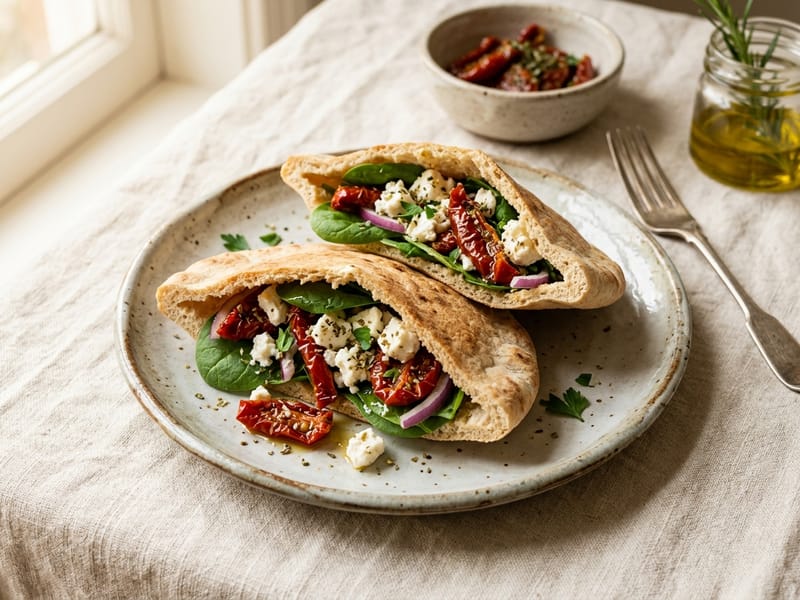 Sun Dried Tomato And Feta Pita