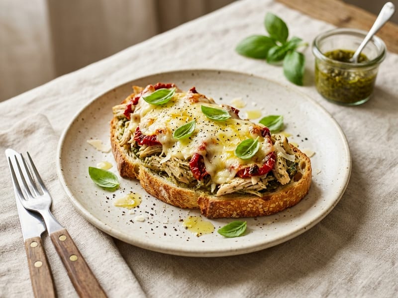 Sun-Dried Tomato and Pesto Chicken Melt