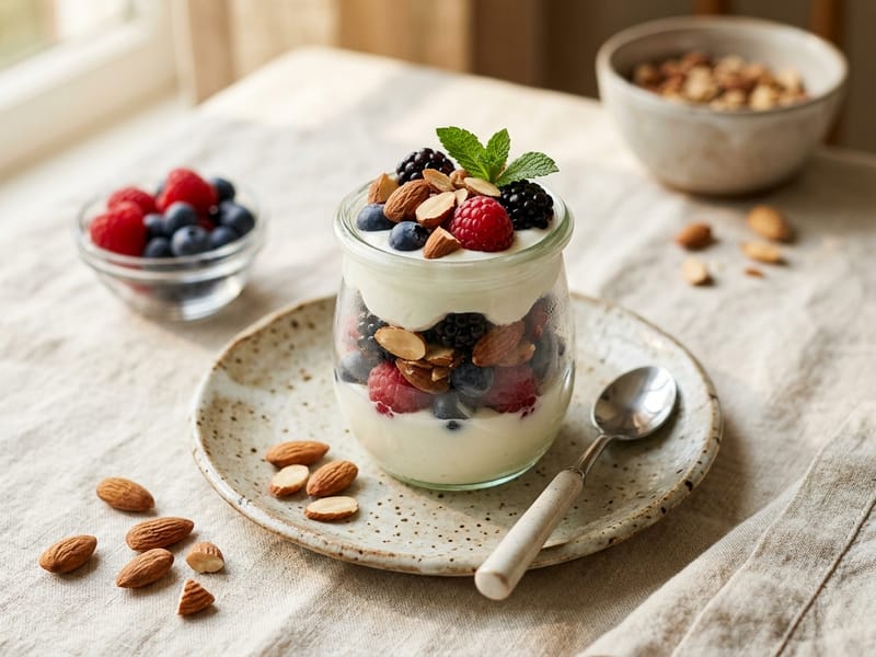 Sweet Berry Almond Parfait