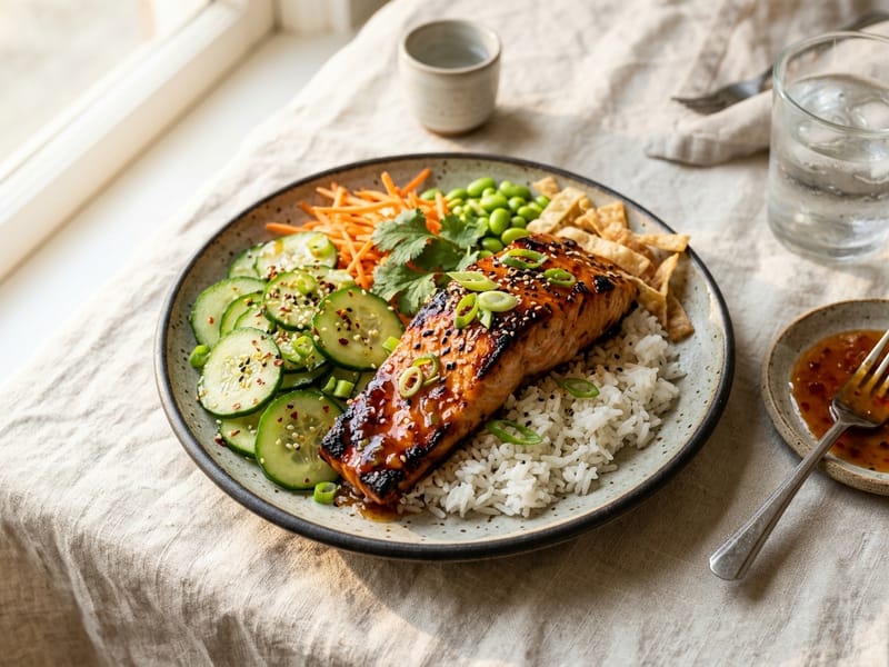 Sweet Chili Salmon Bowls