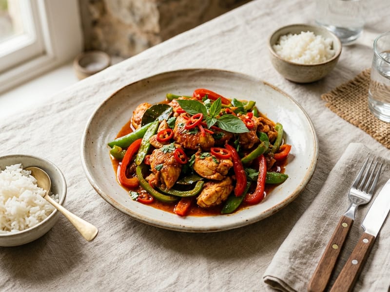 Thai Red Curry Chicken Stir Fry