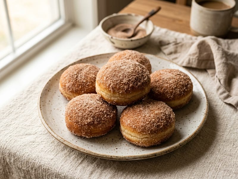 Traditional Cinnamon Sugar Donuts