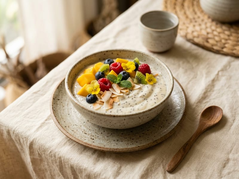 Tropical Coconut Chia Mousse